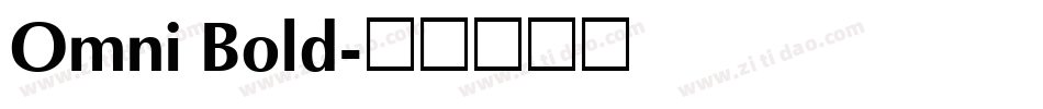 Omni Bold字体转换